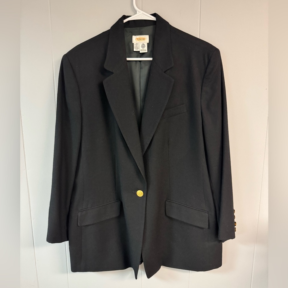Talbots Classic Black Wool Jacket - image 1